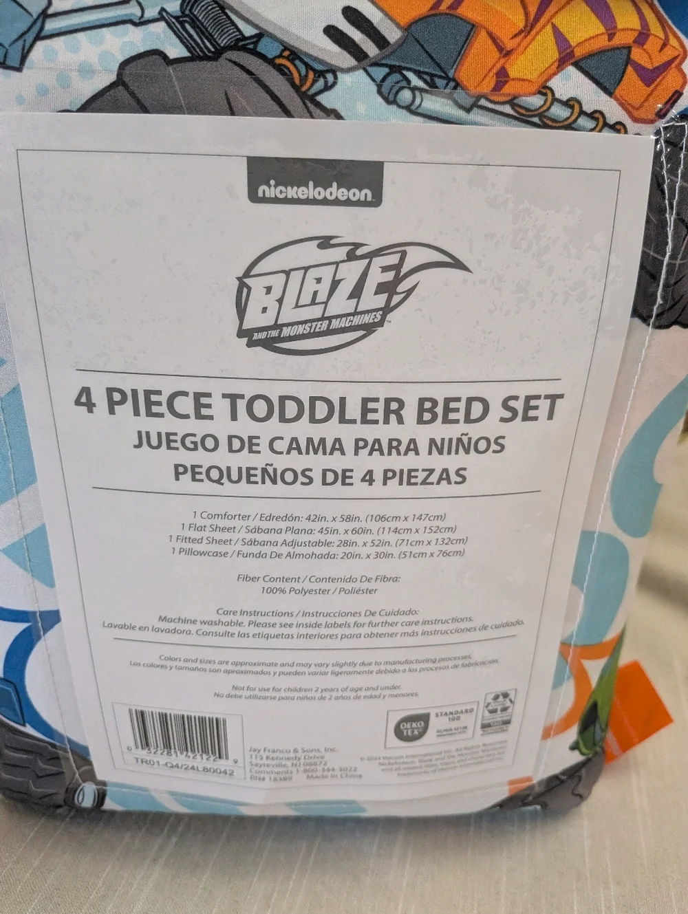 Jay Franco Blaze and The Monster Machines Off to The Races 4 Piece Toddler Size